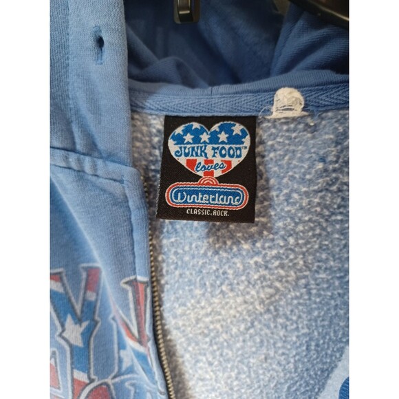 VINTAGE JUNK FOOD LYNARD SKYNYRD WOMENS DISTRESSED ROCK HOODIE SWEATSHIRT XS/S - Picture 7 of 11